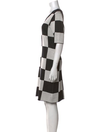 Staud Plaid Print Knee-Length Dress