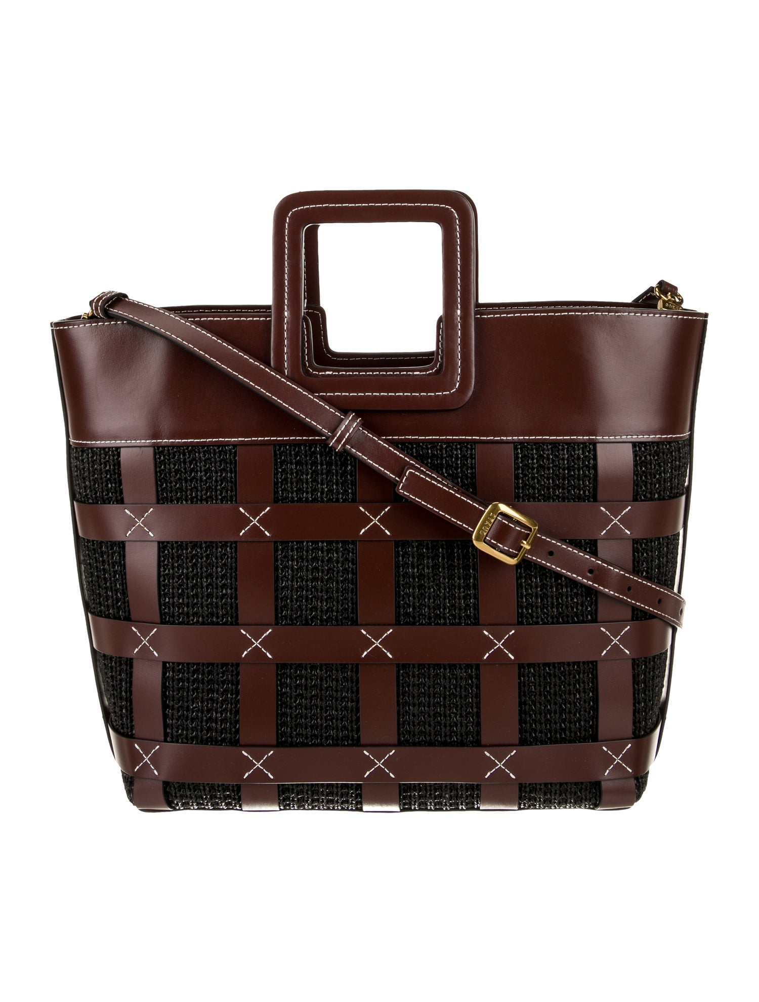 Staud Leather Top Handle Bag