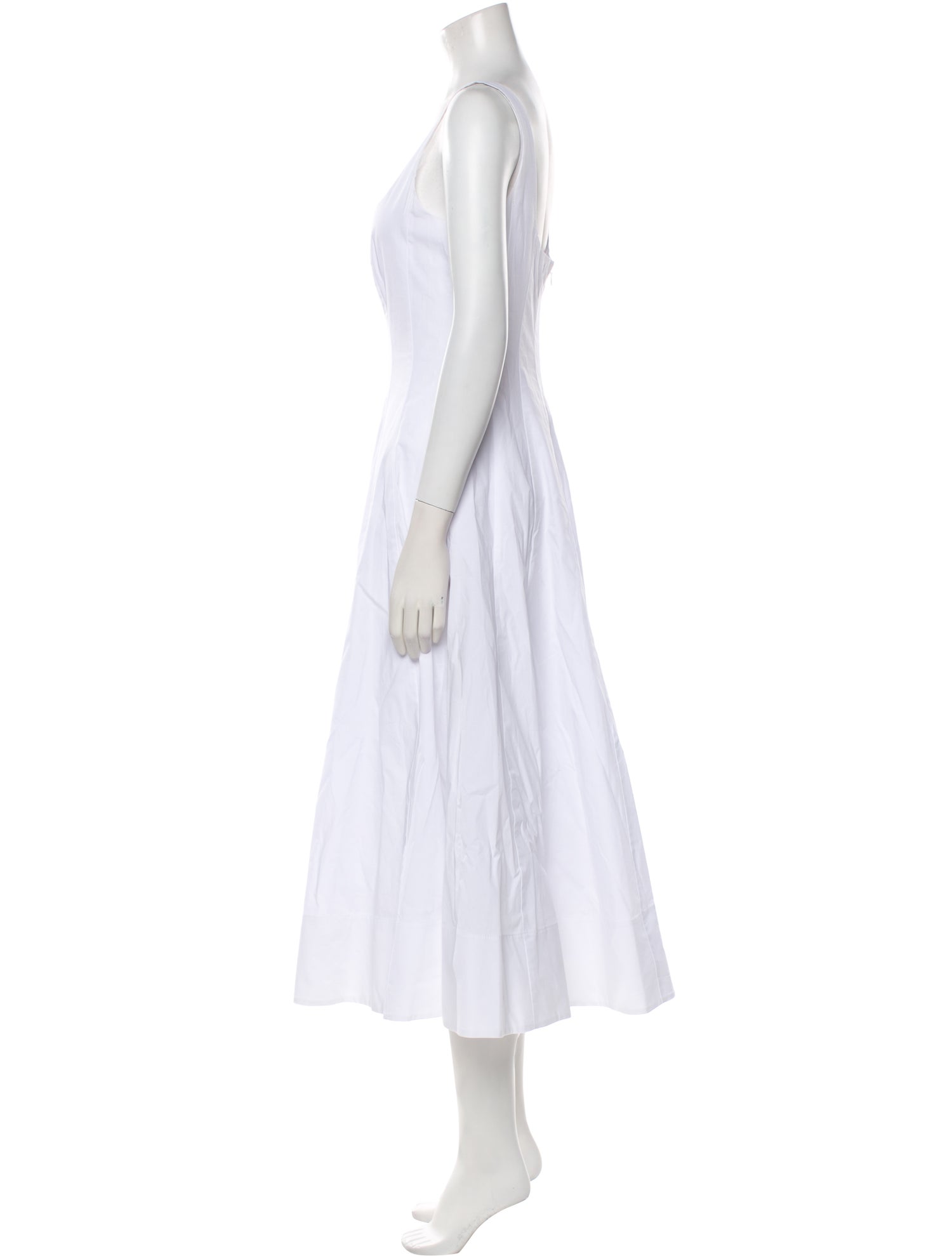 Staud Square Neckline Midi Length Dress