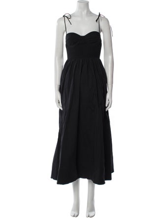 Staud Square Neckline Long Dress