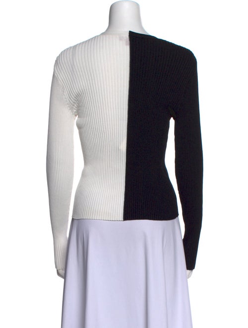 Staud Colorblock Pattern V-Neck Top