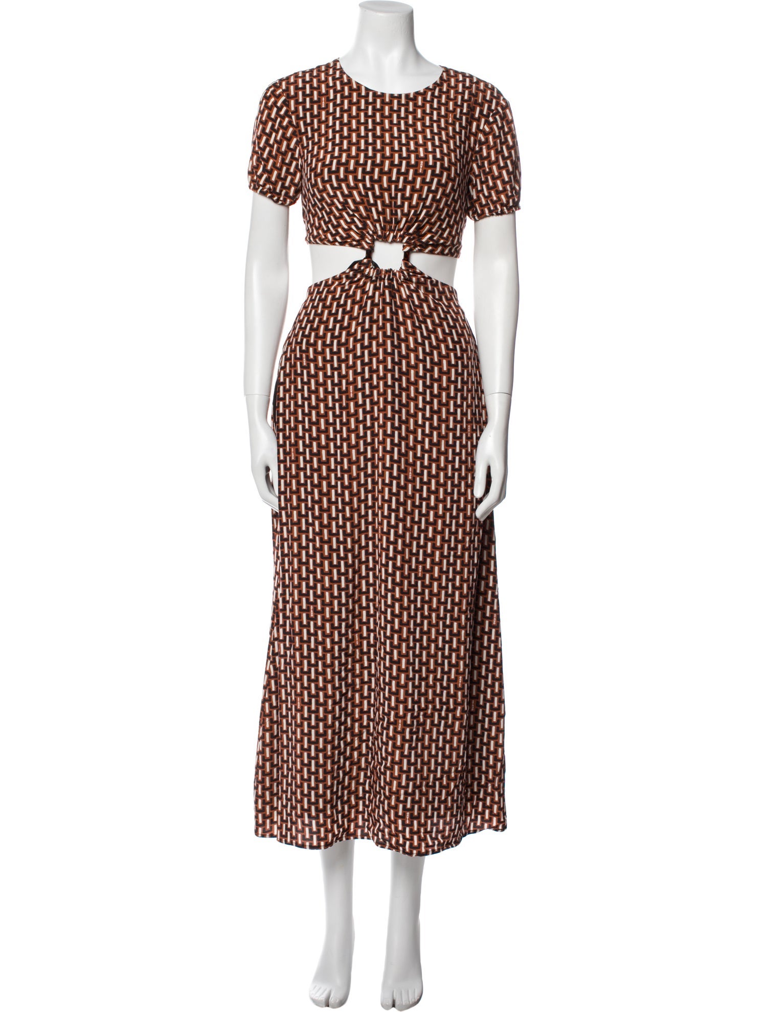 Staud Polka Dot Print Long Dress