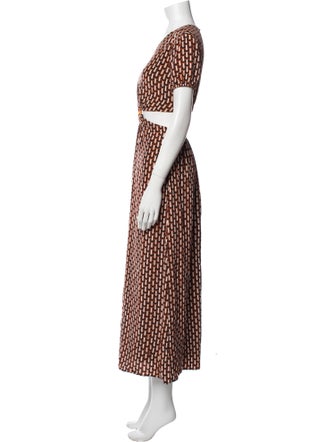 Staud Polka Dot Print Long Dress