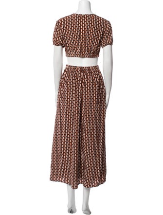 Staud Polka Dot Print Long Dress