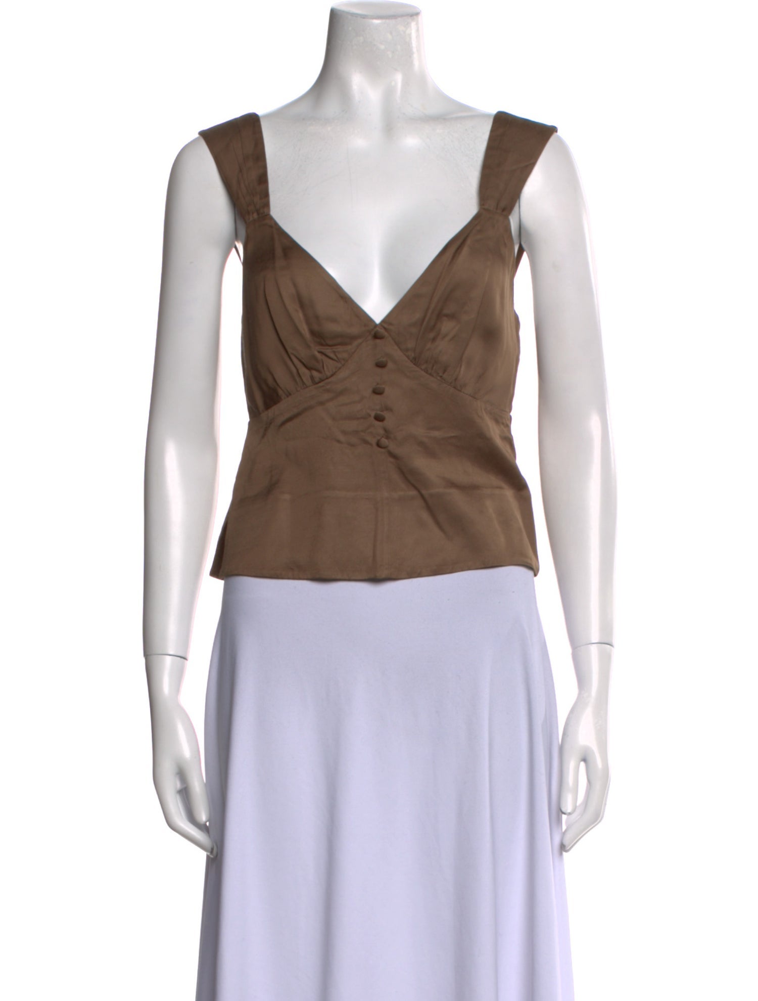 Staud V-Neck Sleeveless Crop Top