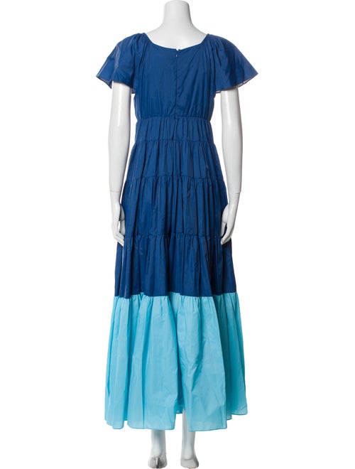 Staud V-Neck Long Dress