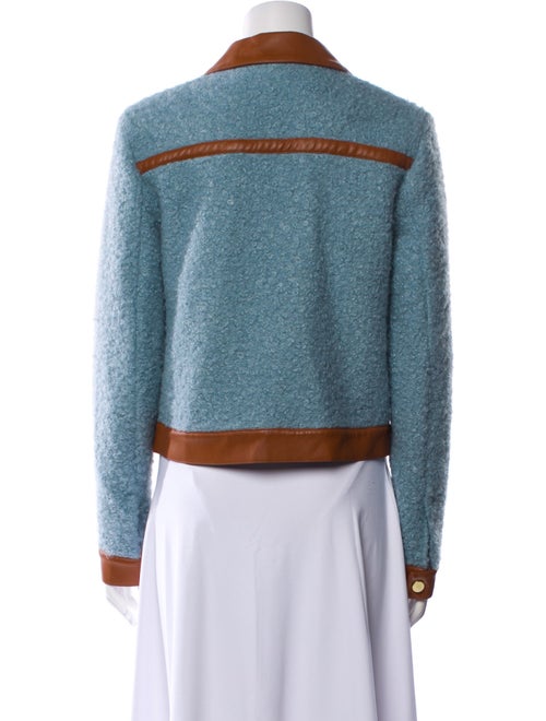 Staud Colorblock Pattern Denim Jacket