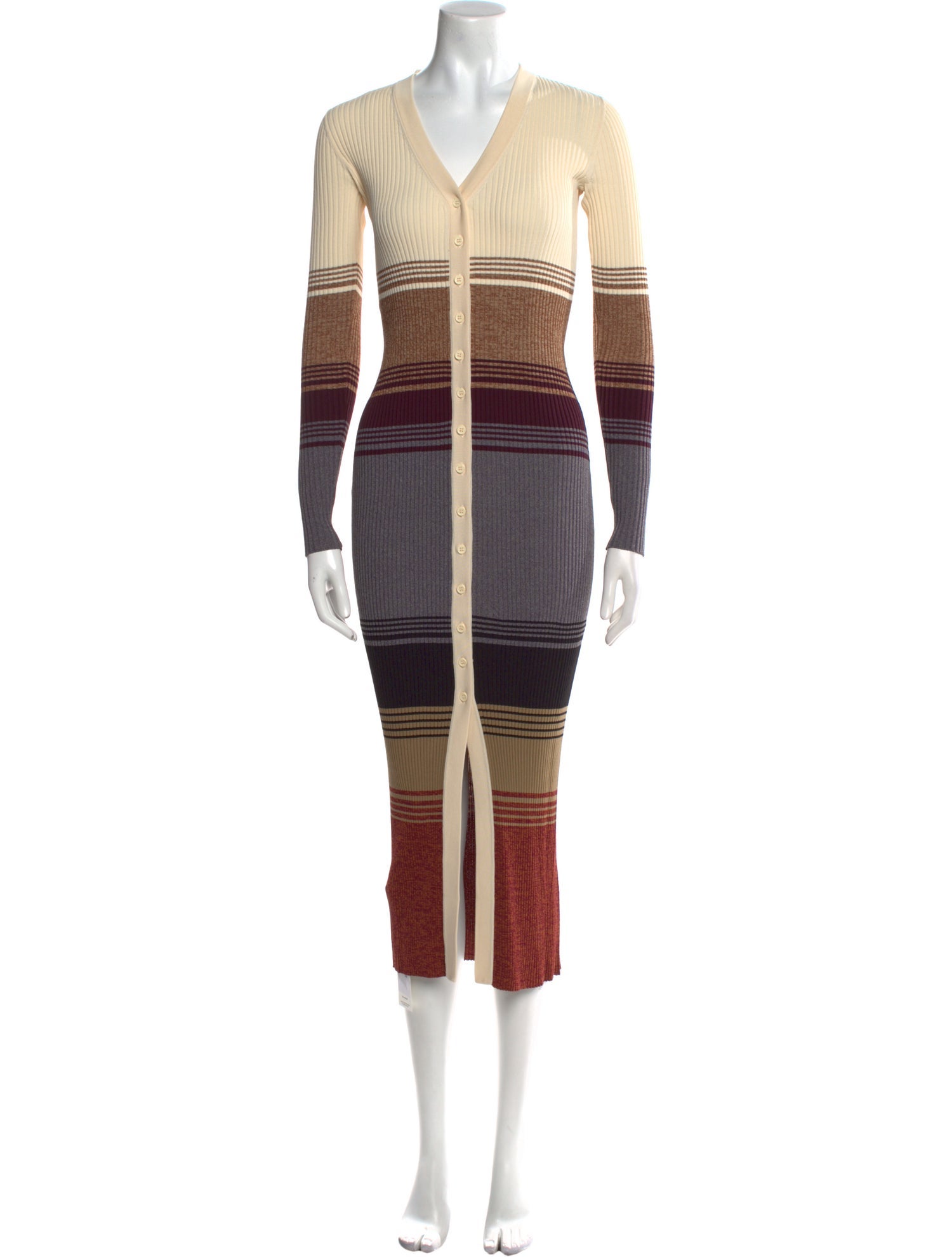 Staud Striped Long Dress