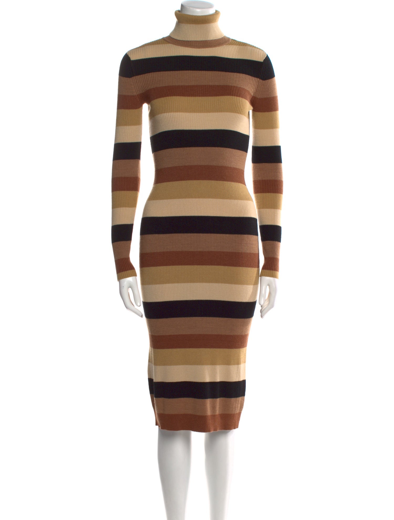 Staud Striped Midi Length Dress