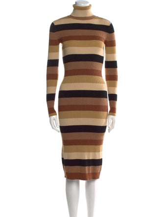 Staud Striped Midi Length Dress