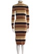 Staud Striped Midi Length Dress
