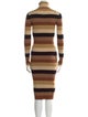 Staud Striped Midi Length Dress
