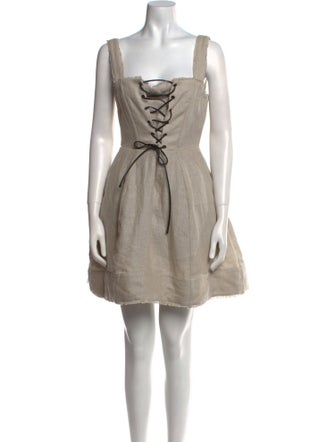 Staud Linen Mini Dress