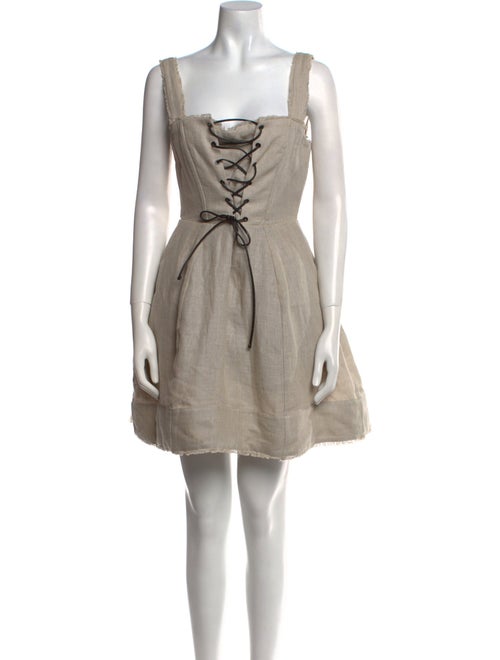 Staud Linen Mini Dress