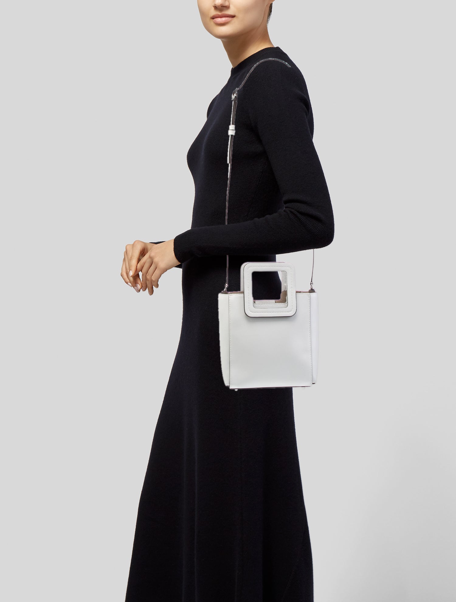 Staud Leather Top Handle Bag