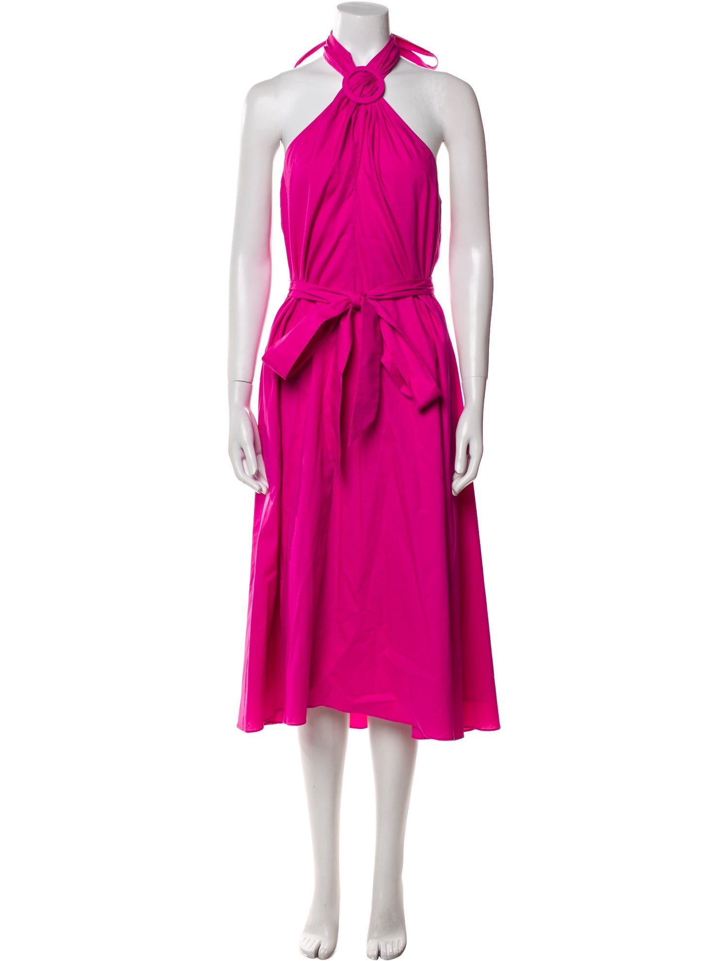 Staud Halterneck Midi Length Dress