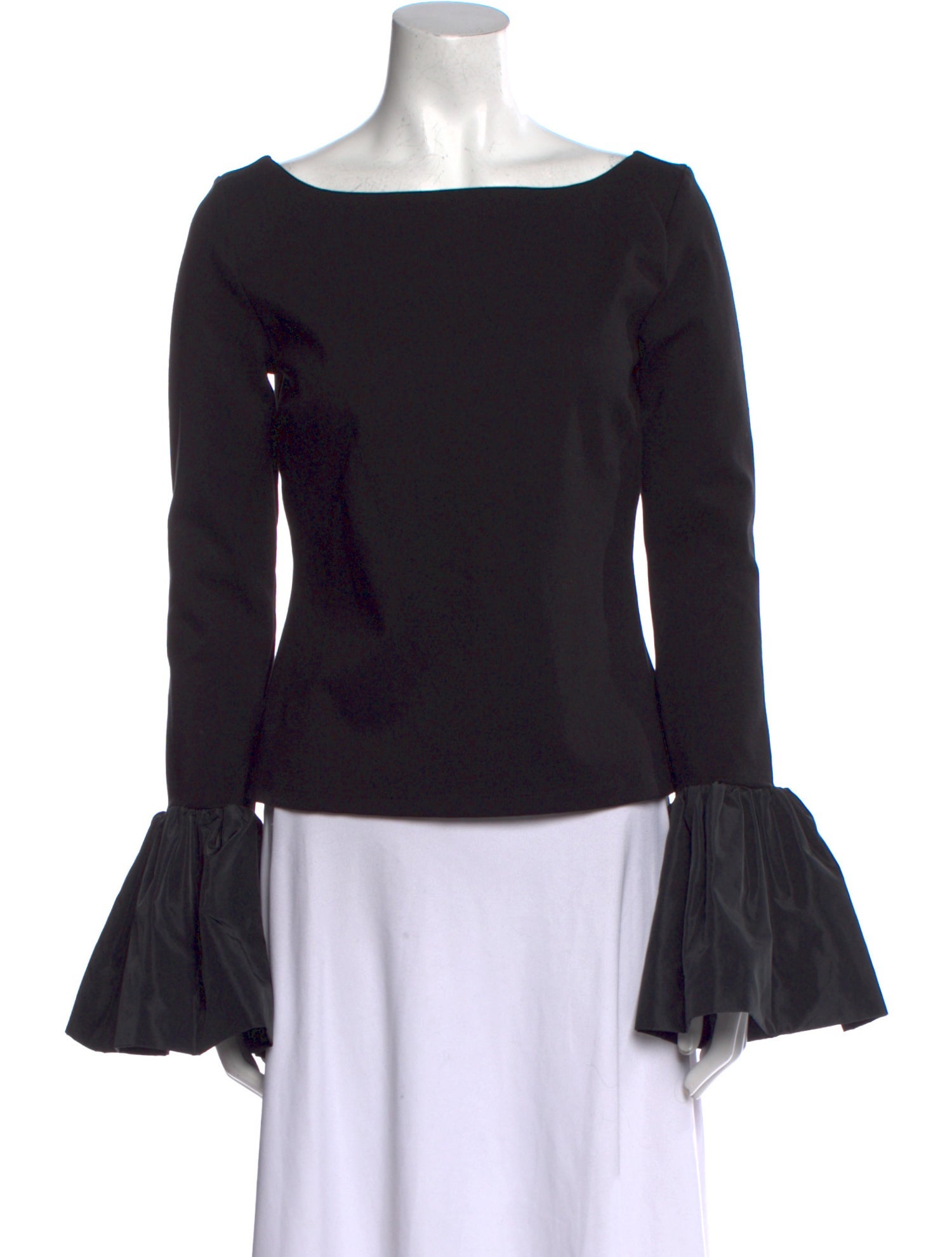 Staud Bateau Neckline Long Sleeve Top