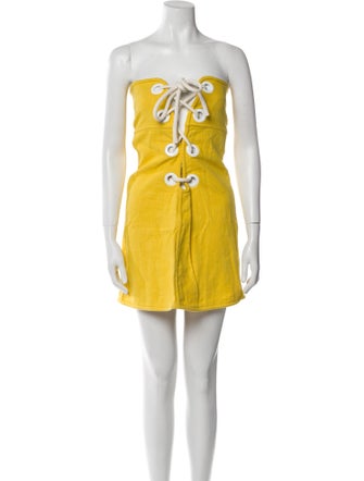 Staud Strapless Mini Dress