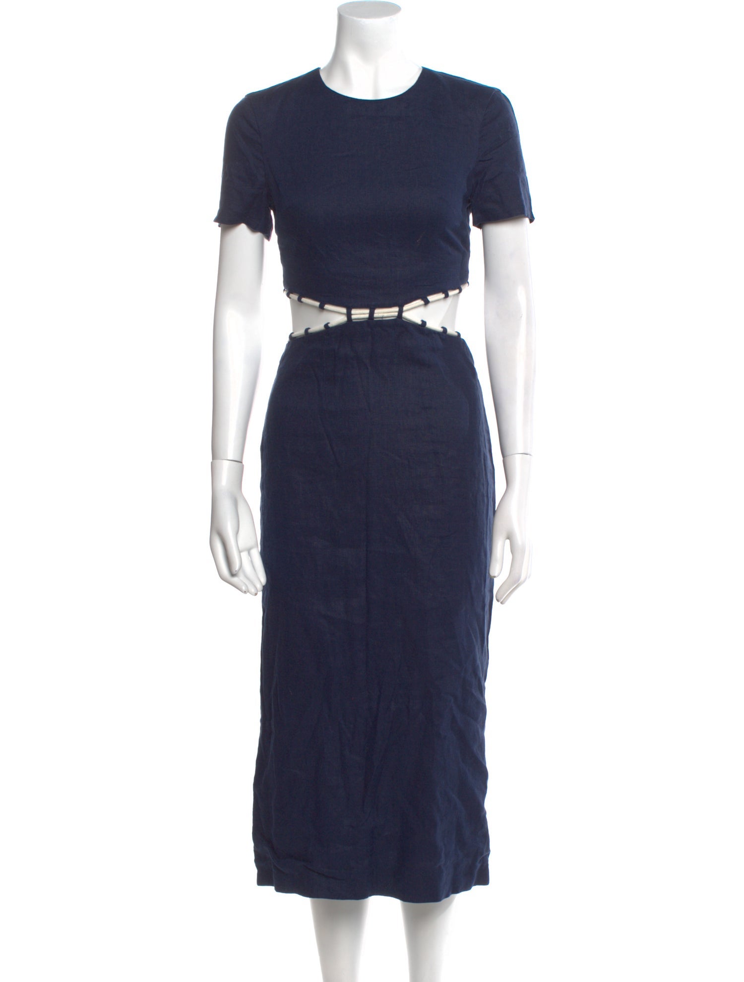 Staud Linen Midi Length Dress