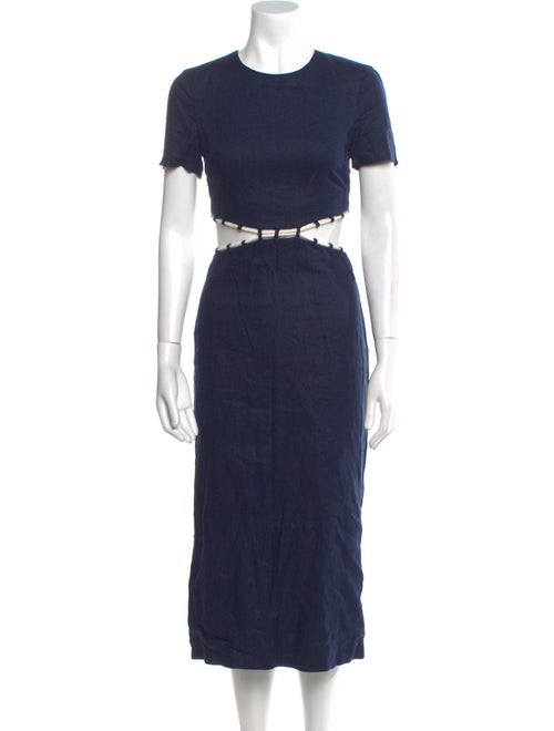 Staud Linen Midi Length Dress