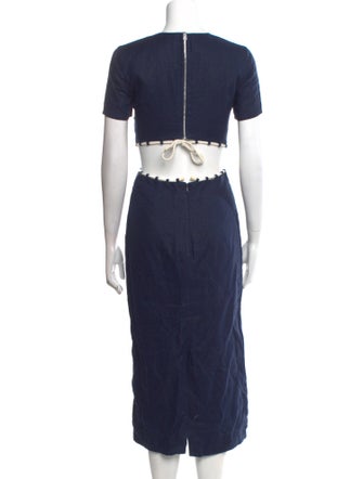 Staud Linen Midi Length Dress