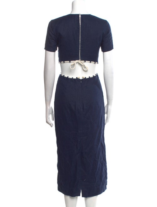 Staud Linen Midi Length Dress