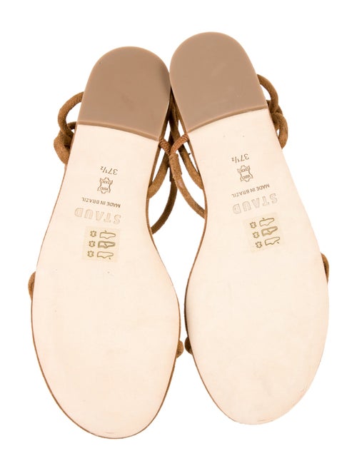 Staud Suede Crystal Embellishments Slingback Sandals