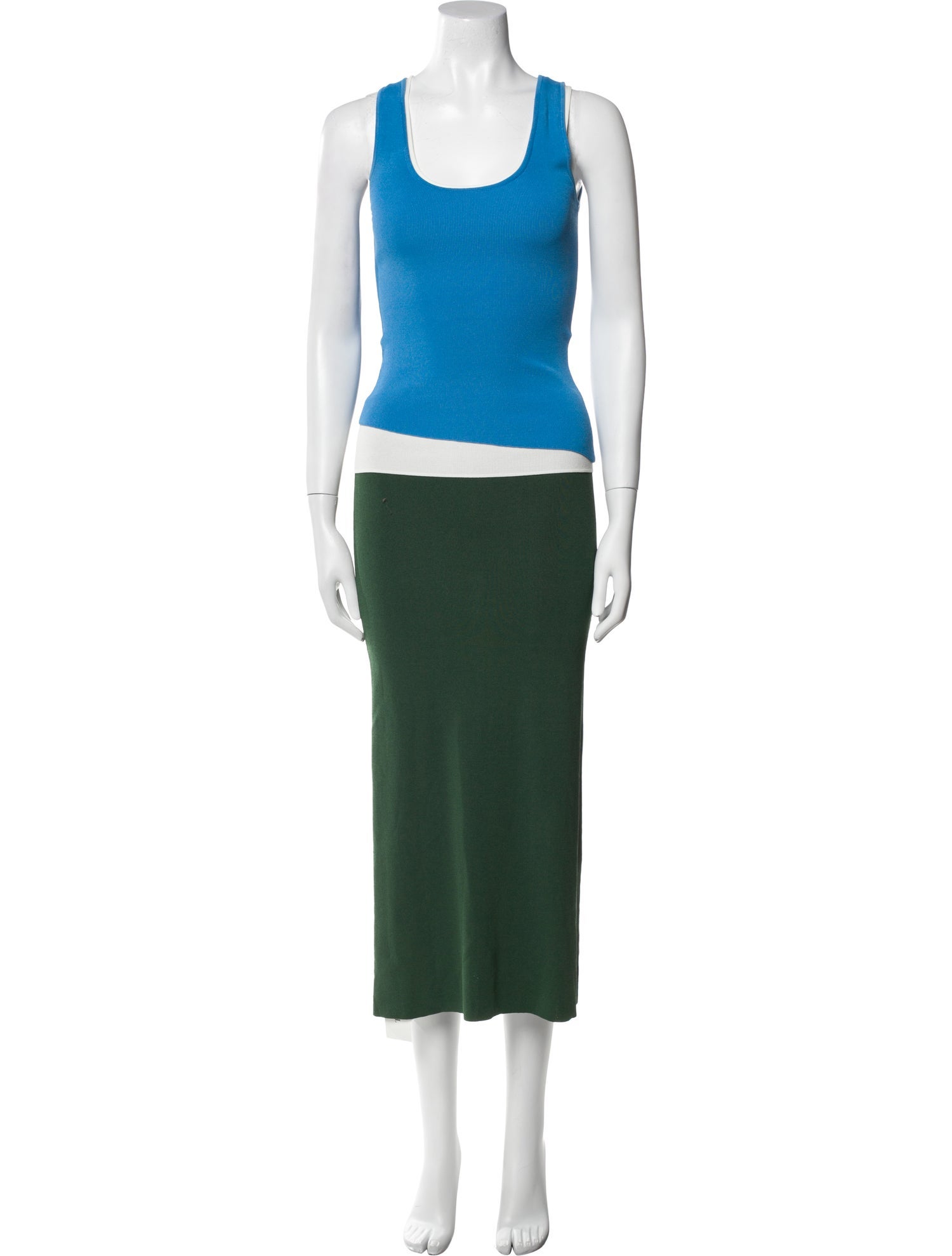 Staud Colorblock Pattern Long Dress