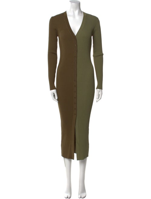 Staud V-Neck Long Dress