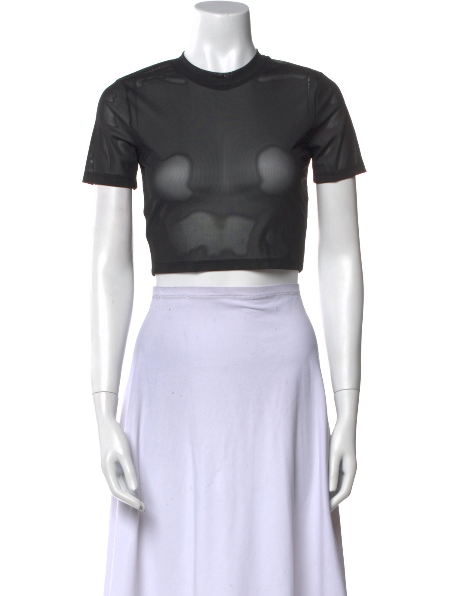 Staud Crew Neck Short Sleeve Crop Top