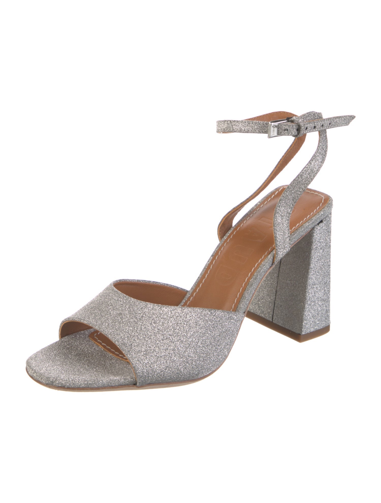 Staud Glitter Animal Print Sandals