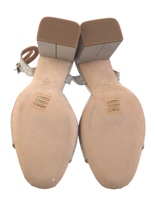 Staud Glitter Animal Print Sandals