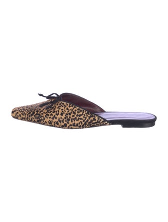 Staud Ponyhair Animal Print Mules