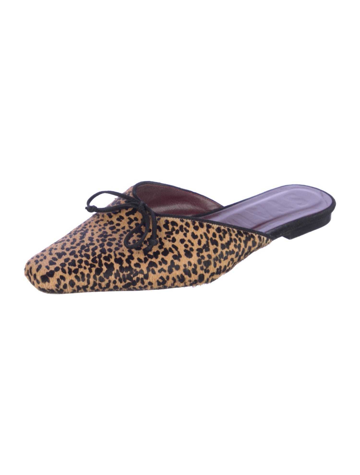Staud Ponyhair Animal Print Mules