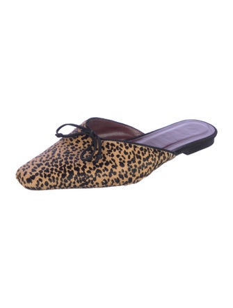 Staud Ponyhair Animal Print Mules