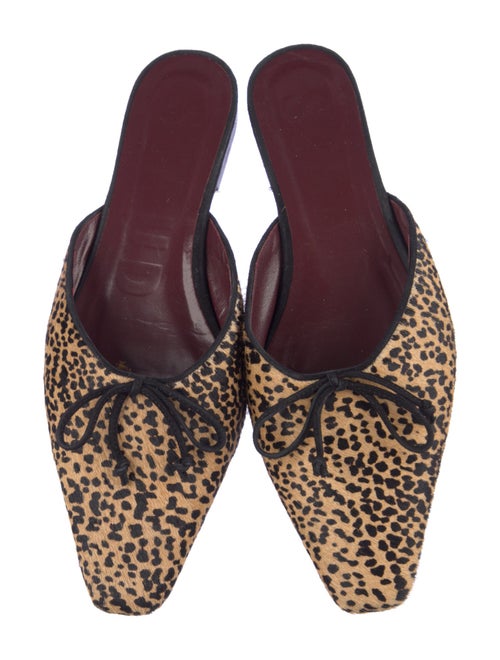 Staud Ponyhair Animal Print Mules