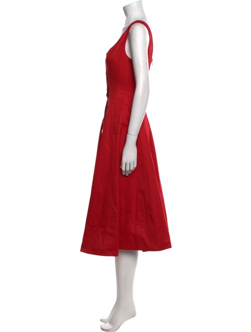 Staud Square Neckline Midi Length Dress