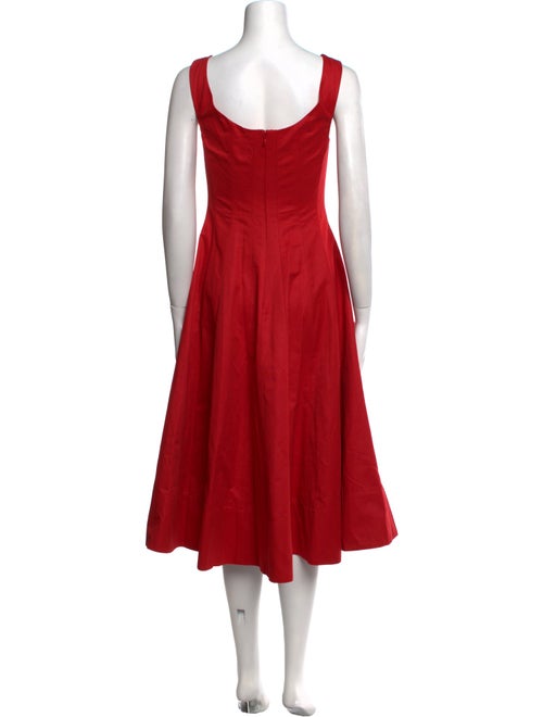 Staud Square Neckline Midi Length Dress