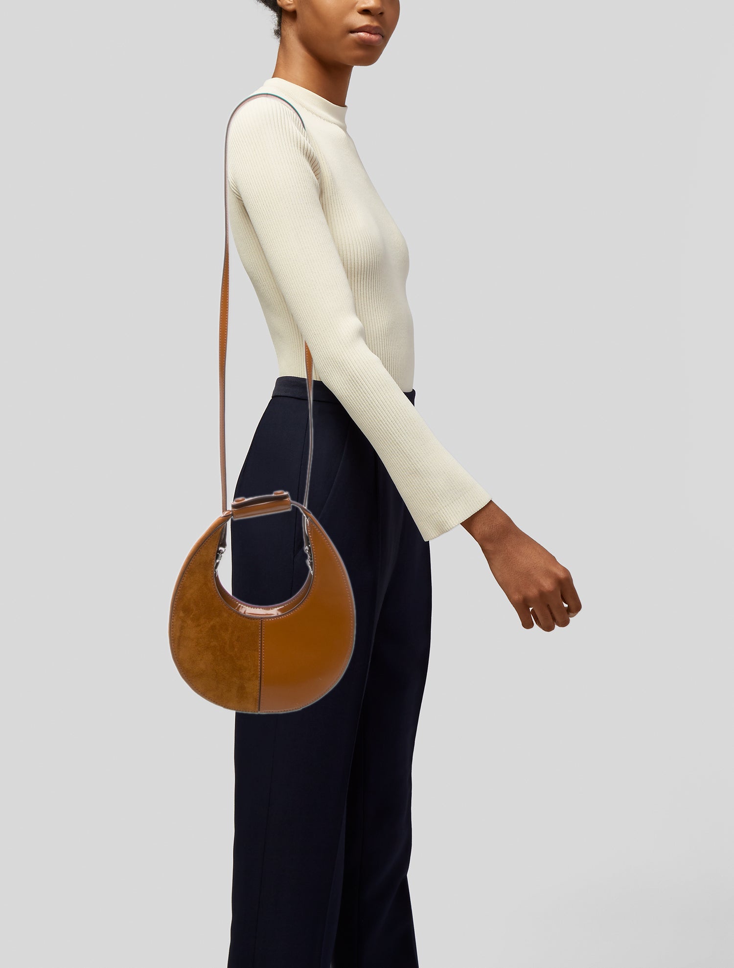 Staud Leather Top Handle Bag