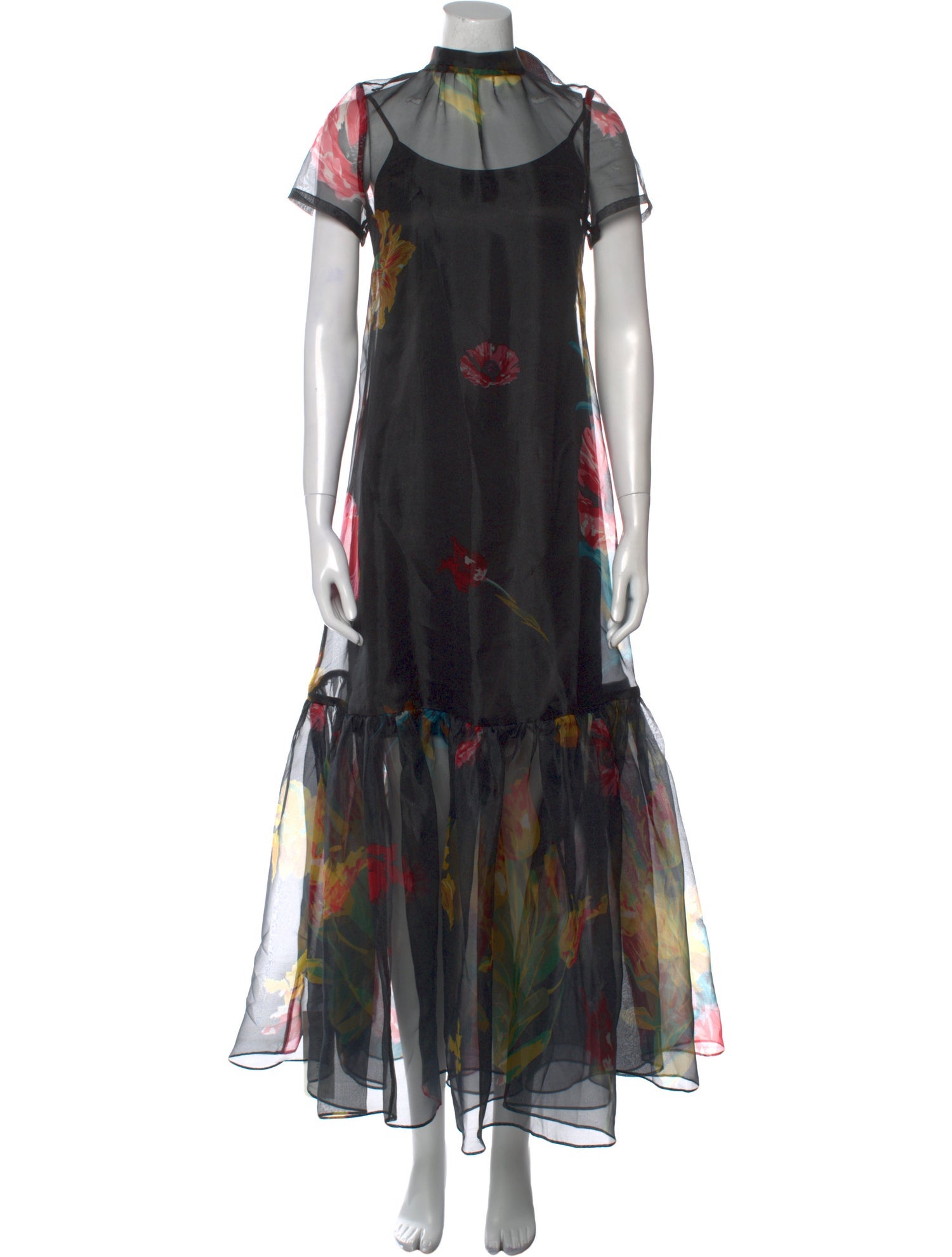 Staud Floral Print Long Dress