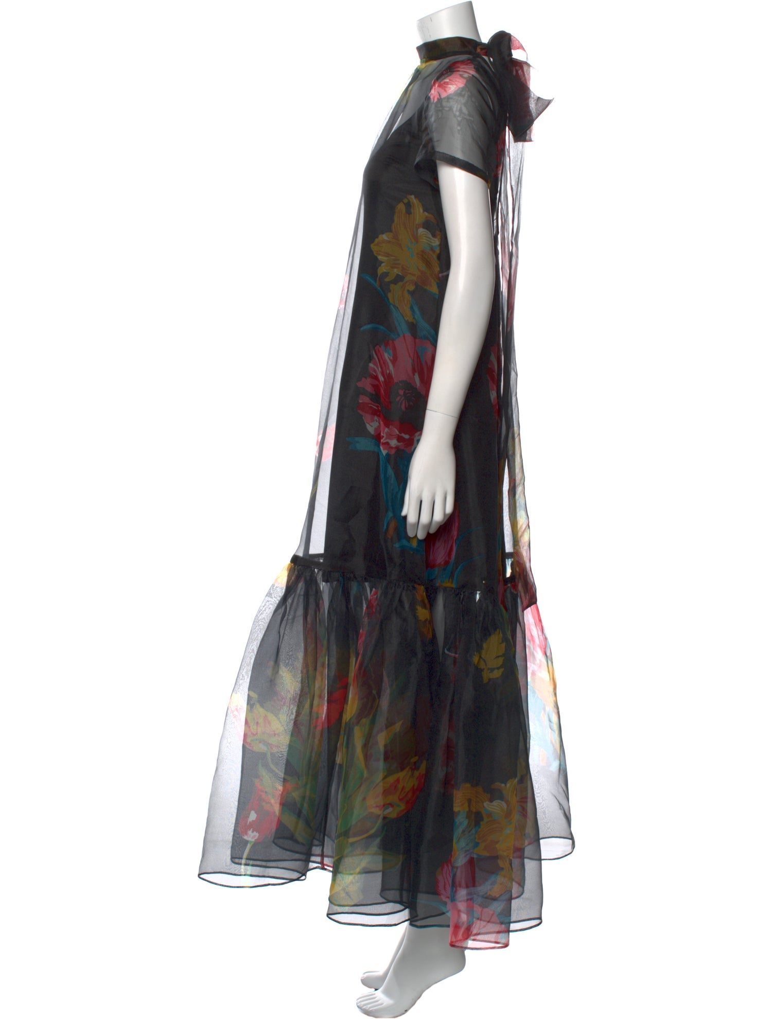 Staud Floral Print Long Dress