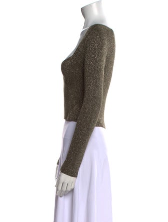 Staud Patterned Square Neckline Crop Top