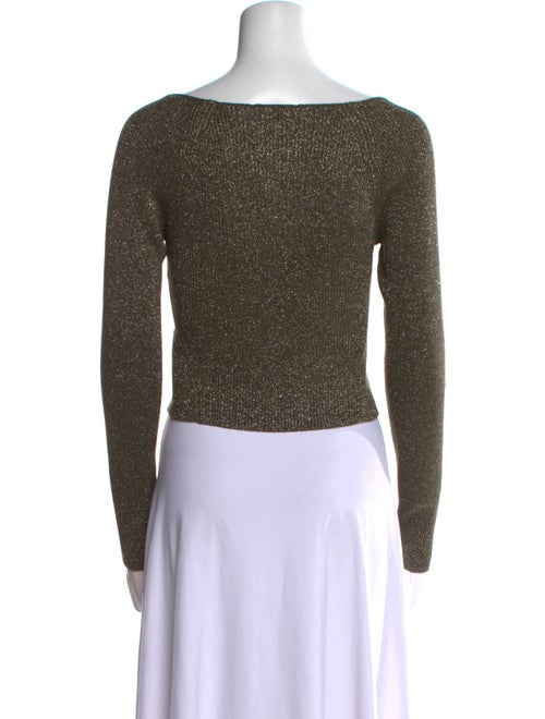 Staud Patterned Square Neckline Crop Top