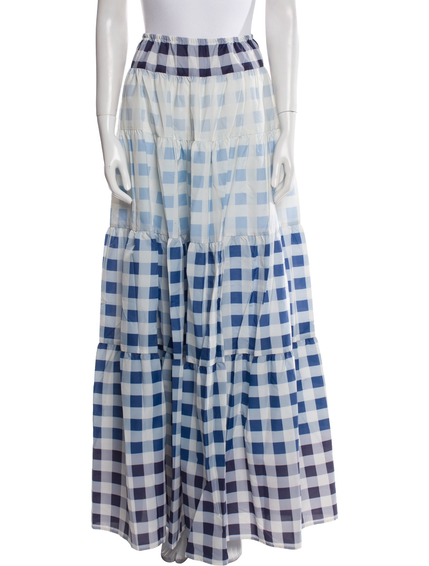 Staud Plaid Print Long Skirt w/ Tags