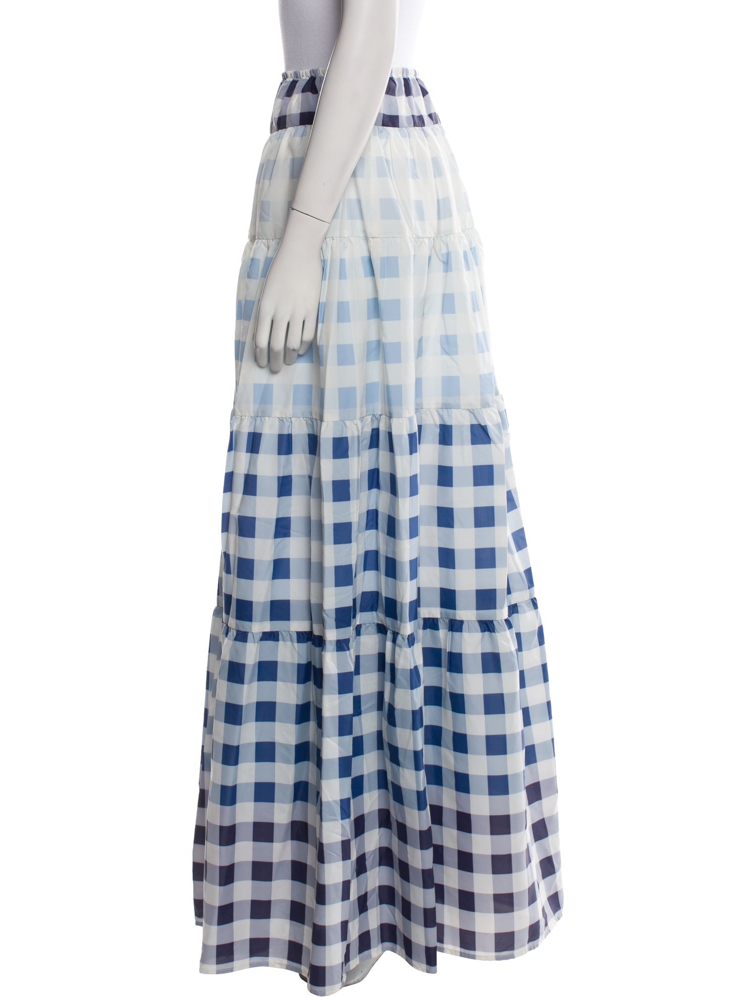 Staud Plaid Print Long Skirt w/ Tags