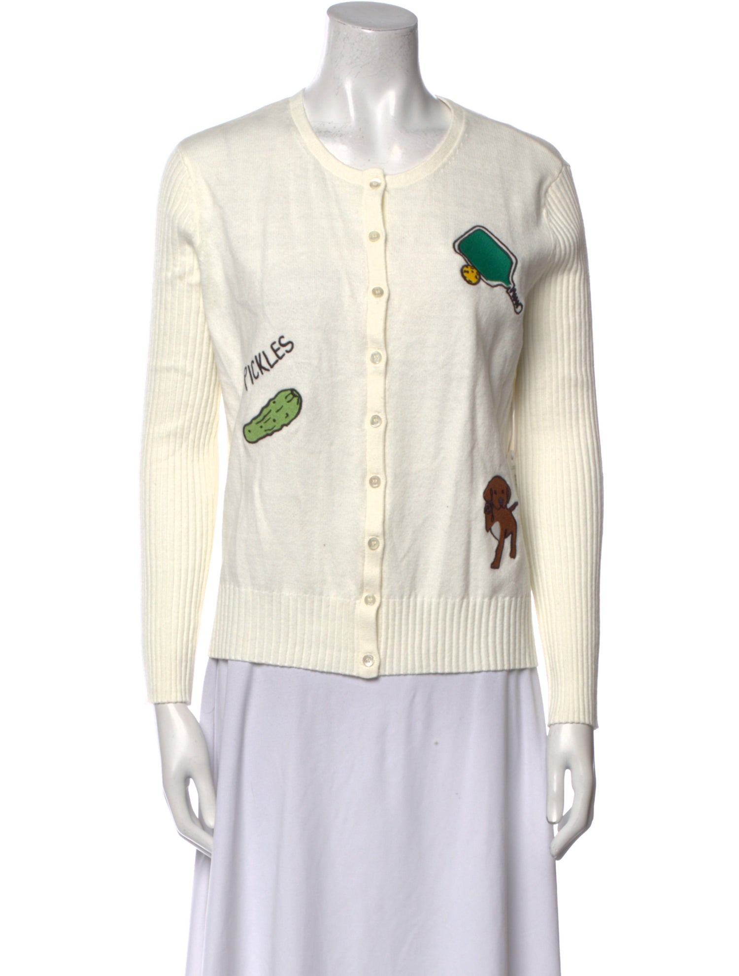 Staud Graphic Print Crew Neck Sweater w/ Tags