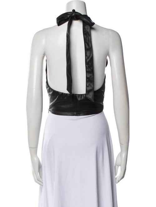 Staud Halterneck Sleeveless Crop Top
