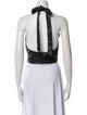 Staud Halterneck Sleeveless Crop Top