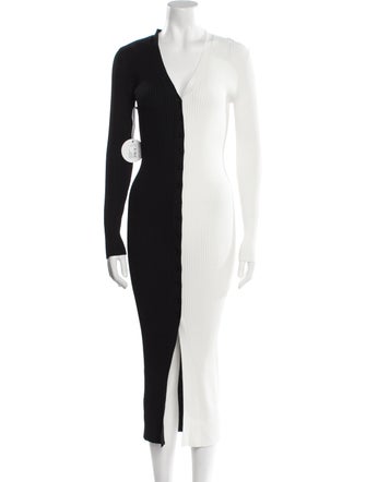 Staud V-Neck Long Dress