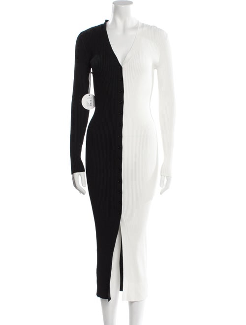 Staud V-Neck Long Dress